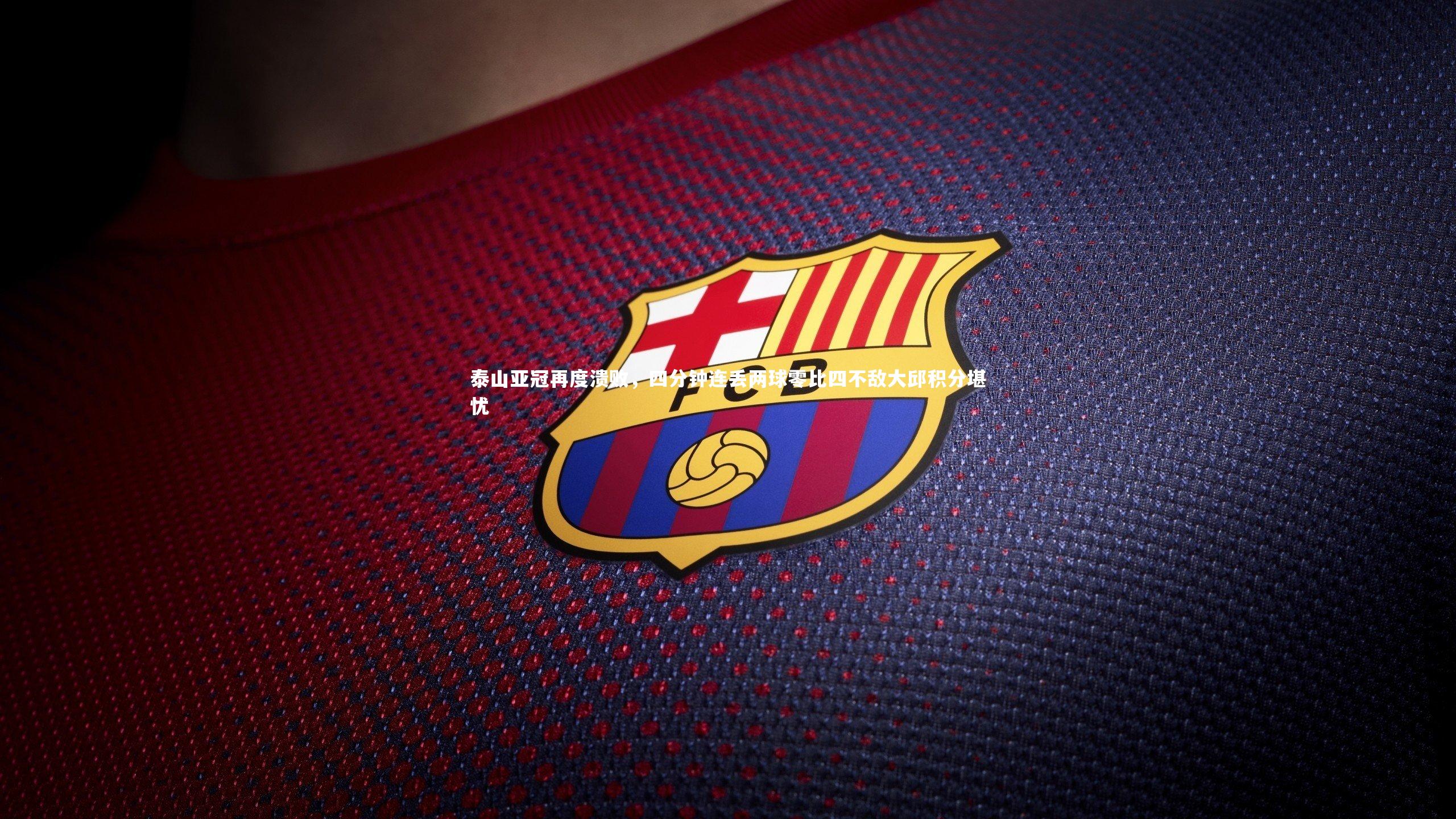 星空：泰山亚冠再度溃败，四分钟连丢两球零比四不敌大邱积分堪忧